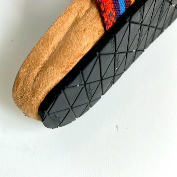 MINNETONKA RAZ Women’s 7 Boho Festival Rainbow Leather Woven Sandals Slides - Picture 7 of 10